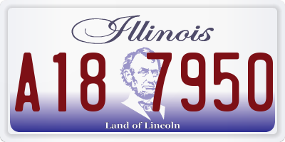 IL license plate A187950