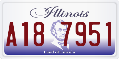 IL license plate A187951