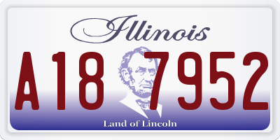 IL license plate A187952