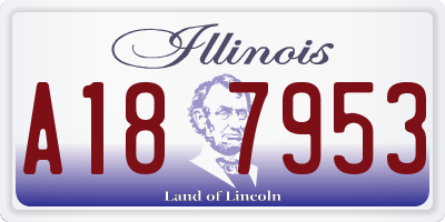 IL license plate A187953