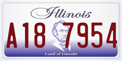 IL license plate A187954