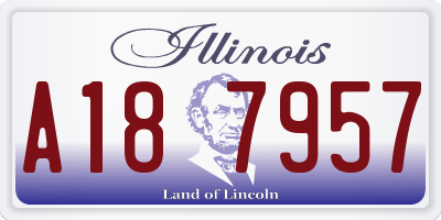 IL license plate A187957
