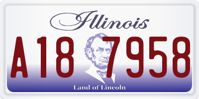 IL license plate A187958