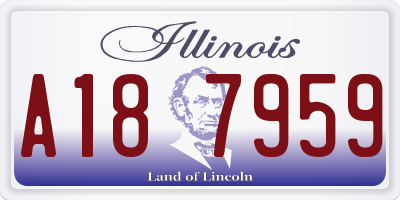 IL license plate A187959