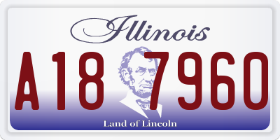 IL license plate A187960