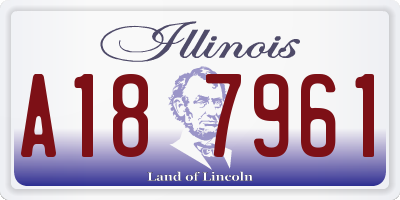 IL license plate A187961