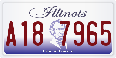 IL license plate A187965