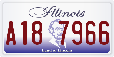 IL license plate A187966
