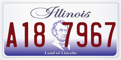 IL license plate A187967