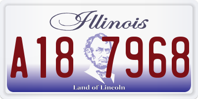 IL license plate A187968