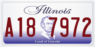 IL license plate A187972