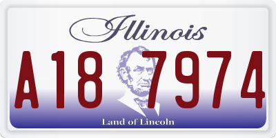 IL license plate A187974