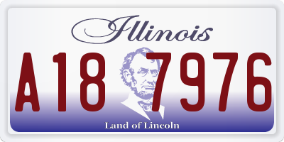 IL license plate A187976