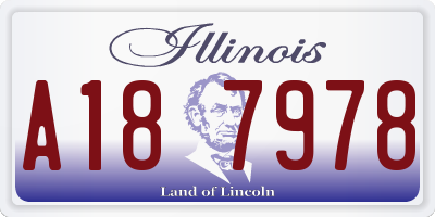 IL license plate A187978