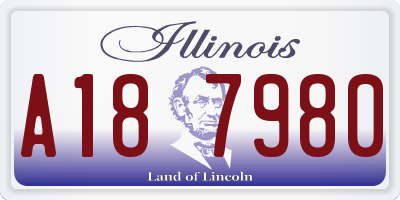 IL license plate A187980