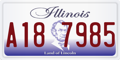 IL license plate A187985