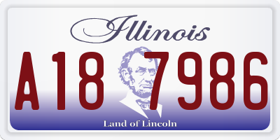 IL license plate A187986