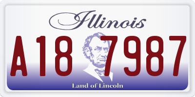 IL license plate A187987