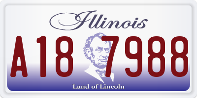 IL license plate A187988