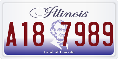 IL license plate A187989
