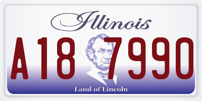 IL license plate A187990