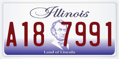 IL license plate A187991