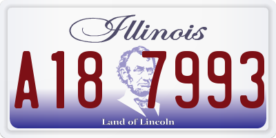 IL license plate A187993