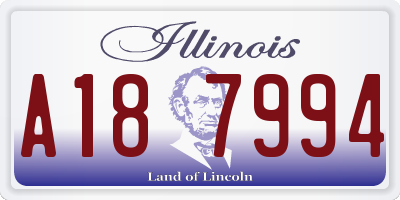 IL license plate A187994