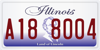 IL license plate A188004