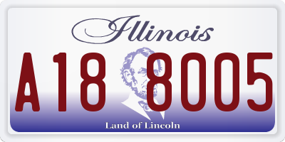 IL license plate A188005