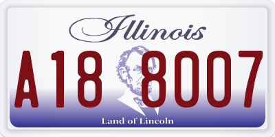 IL license plate A188007