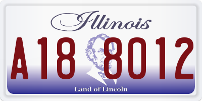 IL license plate A188012
