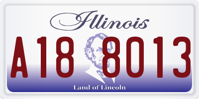 IL license plate A188013