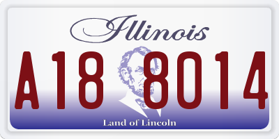 IL license plate A188014