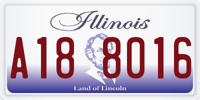 IL license plate A188016