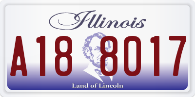 IL license plate A188017