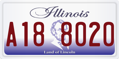 IL license plate A188020