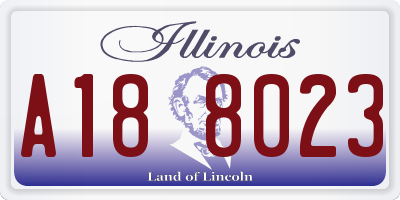 IL license plate A188023