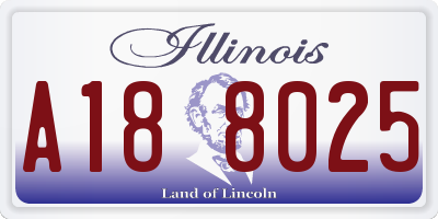 IL license plate A188025