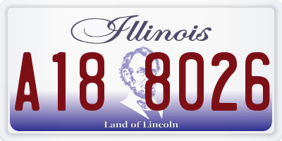 IL license plate A188026