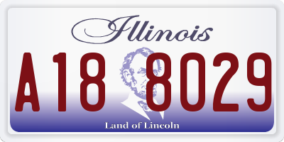IL license plate A188029