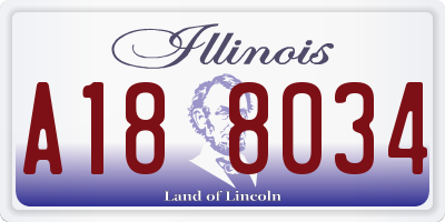 IL license plate A188034