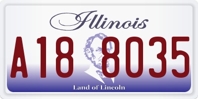 IL license plate A188035