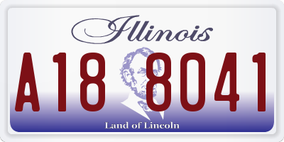 IL license plate A188041