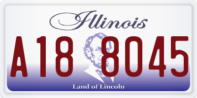 IL license plate A188045