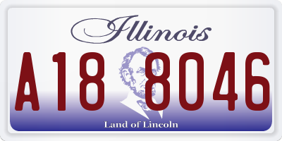 IL license plate A188046