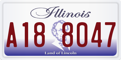 IL license plate A188047