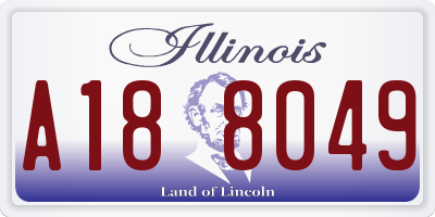 IL license plate A188049