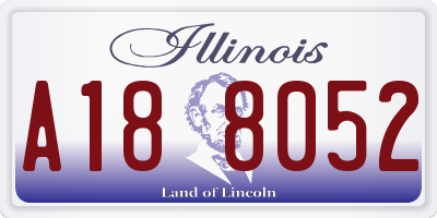 IL license plate A188052