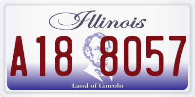 IL license plate A188057